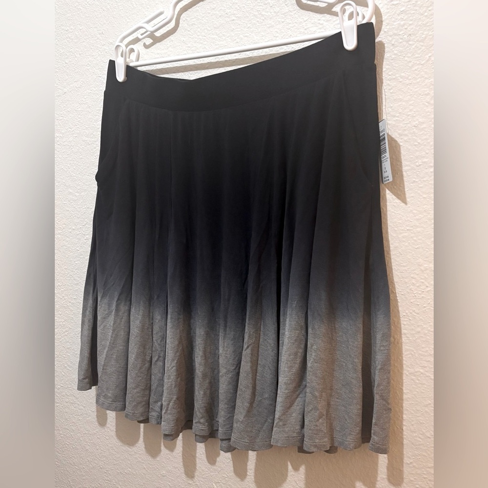 Gradient Black and Gray Women's Skirt